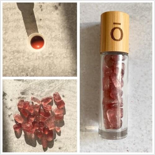 Beauty Lip Gloss Containers Glass Bottle Jade Massage Roll Ball Essential Oils Roller Bottles Perfum Tubes Sample Container