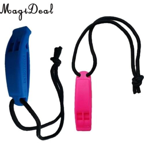 MagiDeal Safety Whistle & Lanyard for Scuba Diving Boating Hiking Camping Travel Outdoor Sports