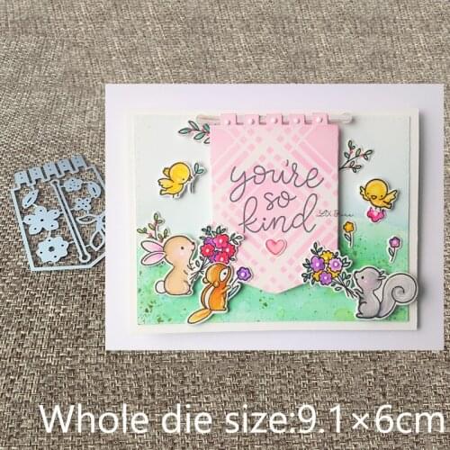 XLDesign Craft Metal Cutting Dies stencil mold Vertical Banner decoration scrapbook Album Paper Card Craft Embossing die cuts