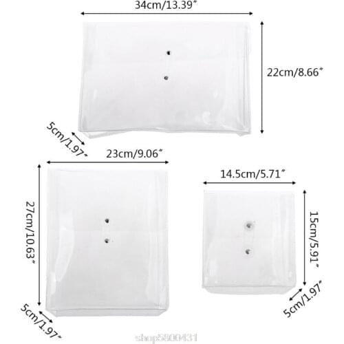 Multifunctional Transparent PVC Winding Storage Bag File Folder Desk Document Makeup Organizer N11 20 Dropshipping