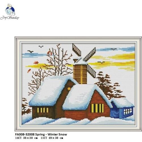 The Winter Snow Patterns Cross-stitch Kits,Needlework Printed Easy to Embroidery,Suitable for Beginners DIY Hand Made Crafts
