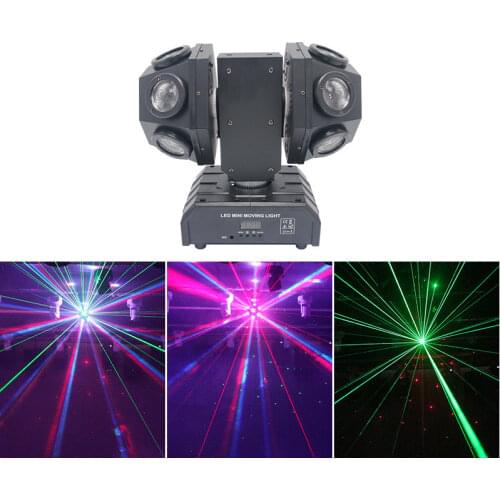 New LED 12 Double Arm moving Head lights 12*10W Strobe Beam Light Bar KTV Room Wedding Stage Lighting