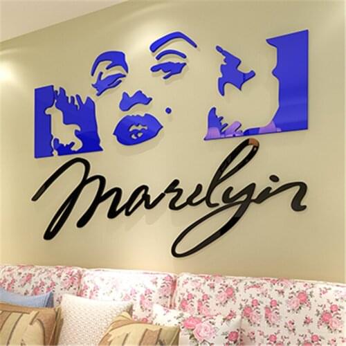 New Arrival character sticker Creative DIY 3D Acrylic Wall Sticker Living room Bedroom Sofa TV backdrop decorative wall stickers