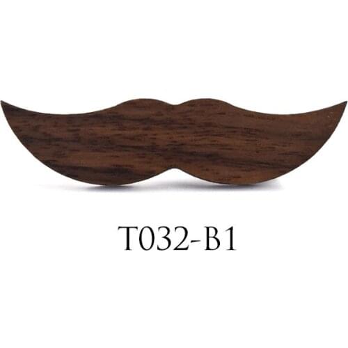 Brand New Wooden Beard Tie Clip High Grade Personalized Pattern Printed Wood Tie Clip Alloy Gift Set for Men In A Box Luxury