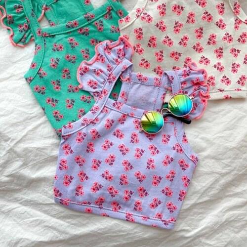 Flower Dog Clothes Summer Thin Pet Sling Teddy Pullover Two-legged Puppy Fashion Clothes Pet Products XS-XL