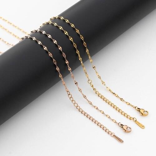 18K Gold Joker Lip Shape 304 Stainless Steel Necklace with Collarbone Chain for Women
