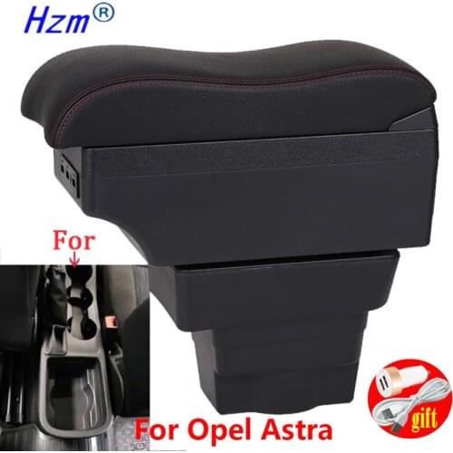For Opel Astra J Armrest Box For Opel Astra Car Central Armrest Storage Box cup holder ashtray modification accessories