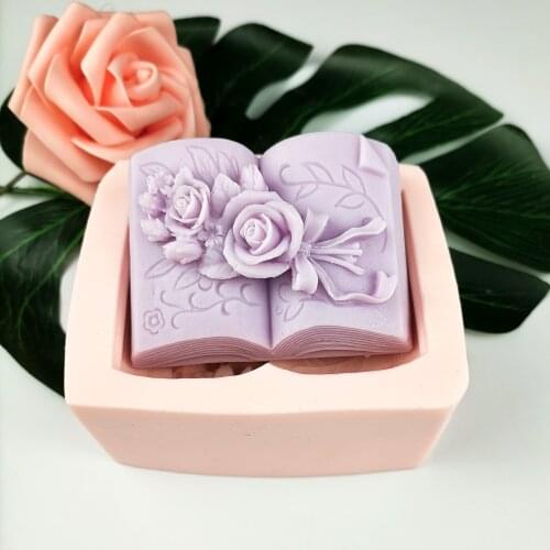 PRZY soap mold silicone flower and rose mold handmade mold clay resin candle mold can be used for decoration