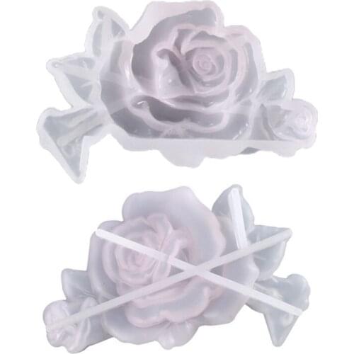 DIY Crystal Epoxy Resin Mold Rose flower Ornaments Decorations Silicone Mould Dropship