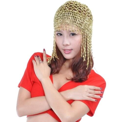 Belly dance hat .bead hat .headdress party head chain handmade