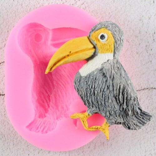 Parrot Cake Silicone Mold DIY Party Cupcake Topper Cake Decorating Fondant Chocolate Candy Clay Molds Cake Baking Mould