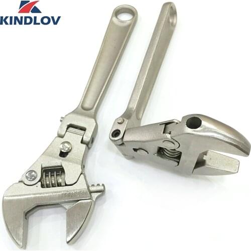 KINDLOV Adjustable Wrench Universal Ratchet Spanner CR-V Large Opening Key Set 8/10Inch Multitool Home Repair Faucets Hand Tools