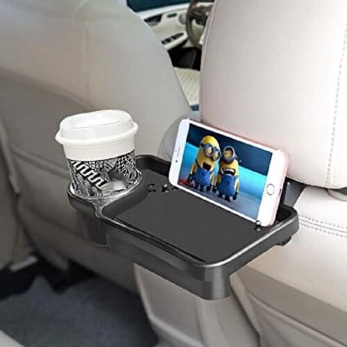 Universal Folding Automobile Cup Drink Holder Rear Seat Dining Table Drink Food Holder Desk Cup Tray Holder