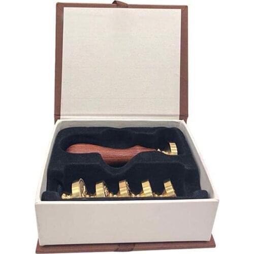 Wax Seal Stamp Kit - 6Pcs Copper Vintage Sealing Stamp Set, Romantic Creative Decor Tool for Envelops, Invitations