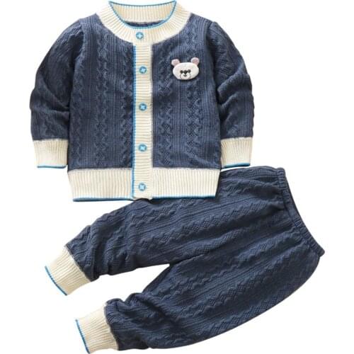 Boys Sweaters Autumn New Knit Suit Baby Boys Girls Clothes Knitted Sweaters Winter Childrens Suit For Infant Baby