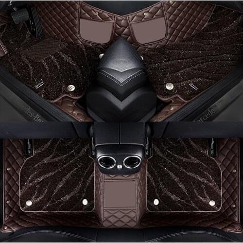 High quality black leather Car floor mat For seat leon mk2 ibiza ateca arona altea xl accessories