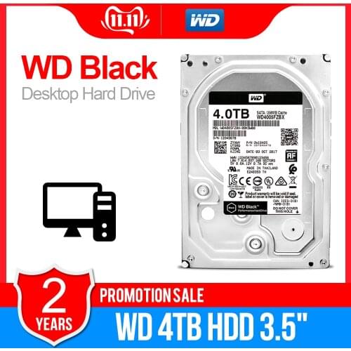 Western Digital WD Black 4TB 3.5" HDD Performance Desktop Hard Disk Drive Game Hdd 7200RPM SATA 6Gb/s 256MB Cache WD4005FZBX