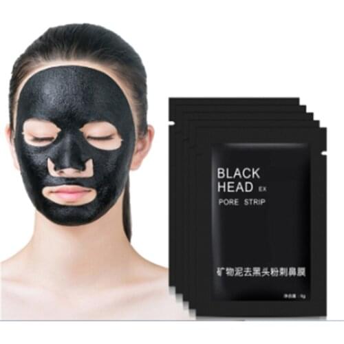 10pcs Bamboo Blackhead Remover Nose Black Mask Face Care Mud Acne Treatment Peel Off Mask Pore Strip Oil Control Deep Cleaning