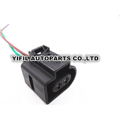2 Pin/Way Coolant Pump Plug Window Glass Water Spray Motor Connector Wire Cable Pigtail For VW Audi Seat Skoda 8P0 973 722