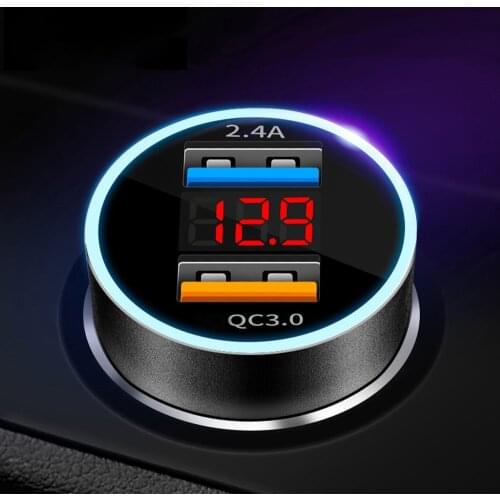 Dual USB Car Charger for iPhone XR XS Max Xiaomi Samsung Quick Charge 3.0 Fast Charging Car-Charger Phone Charger Adapter in car