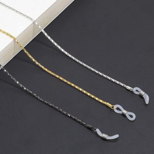 1PC Vintage Gold Sliver Color Glasses Chain Holder Women Men Eyeglass Lanyard Holder Fashion Glasses Necklace Rope
