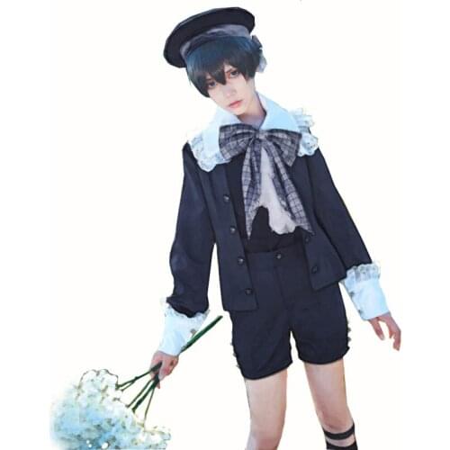 Black Butler Ciel Phantomhive Twins Childhood Cosplay Cotume Kuroshitsuji Party Cosplay