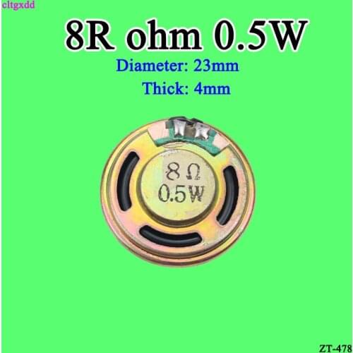 Cltgxdd 5pcs/lot New Ultra-thin Mini speaker 8 ohms 2 watt 2W 8R speaker Diameter 23MM 2.3CM thickness 4MM
