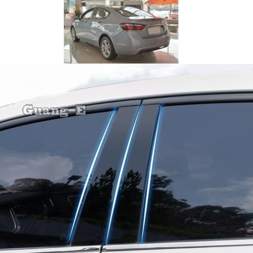 For Chevrolet Cruze Sedan 2015 2016 Car PC Material Pillar Post Cover Door Trim Window Piano Black Molding Sticker Plate 6pcs
