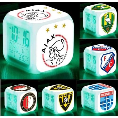 FC Utrecht Digital Clock Holland Soccer Club LED Alarm Clock reloj despertador reveil enfant Night Light LCD Display Watch