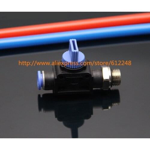 HVSF pneumatic hand valve switch HVSF08-01 port pu hose fitting quick hose connector switching