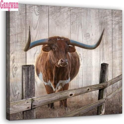 Hobby Highland Cows Painting By Numbers 5d diy Diamond Painting Cross Stitch Full square round Diamond Embroidery mosaic picture