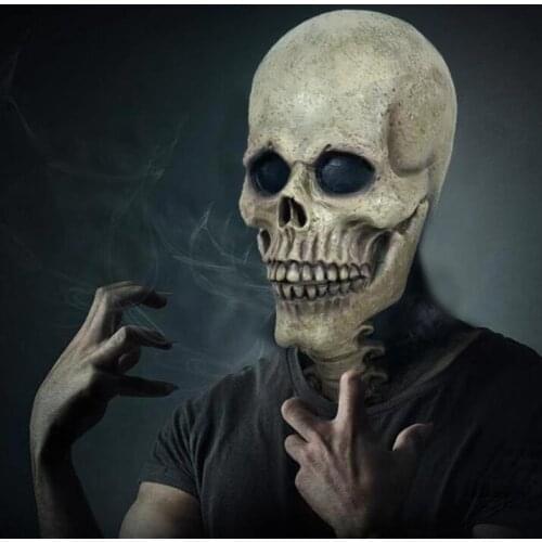 Cosplay Skull Mask Cosmask Skull Skeleton Mask Bone Chest Piece Halloween Costume Horror Evil Latex Rubber Full Head Mask