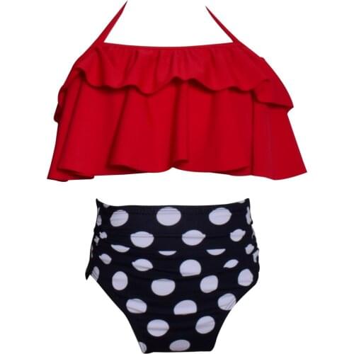 Baby Girl Swimsuit Cute Two Pieces Swimwear for Children Split Swim Wear Toddler Swimming Suits Kids Bathing Suit Tankini