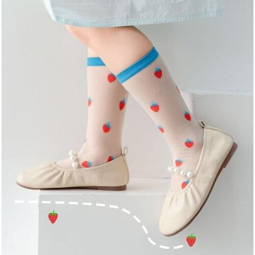2021 Summer Socks for Kids Mid-Calf Length Apparel Accessories Cartoon Pattern Mid-Calf Length Socks Childrens Thin Socks