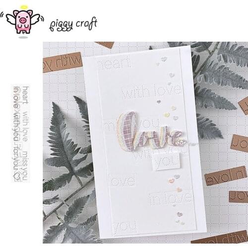 Piggy Craft metal cutting dies cut die mold Letters background decoration Scrapbook paper craft knife mould blade punch stencil