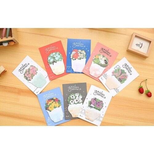 Lovely Potted flower Sticky Notes Memo Pad Sticky Note Sticky N Times Notebook office school supply Gift Stationery