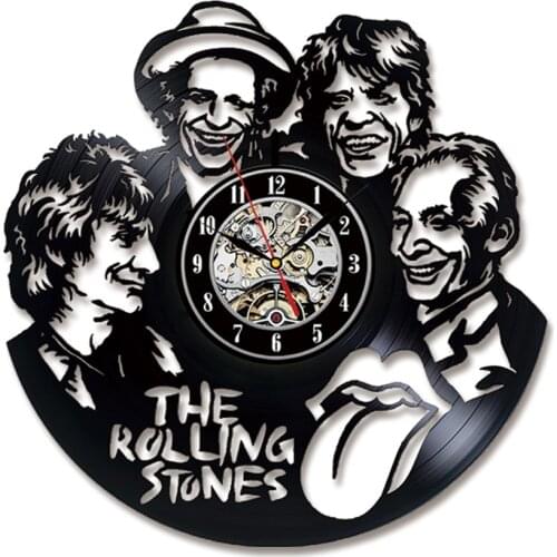 New Design Wall Clock Rock Vintage Design Vinyl Record Singer Illuminated Non-Ticking Watch Large Laser Cut Musician Gift