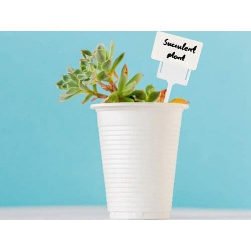 NHBR 40Pcs Plant Labels Plastic T-Type Tags Nursery Garden Labels Plant Markers for Outdoor and Indoor Garden 2.5 X 7 Inch