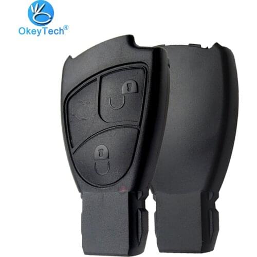 OkeyTech for Mercedes-Benz Keycase for Mercedes Benz W168 W163 W203 W205 W208 A200 Vito Smart Key Cover Parts Blade No Emblem