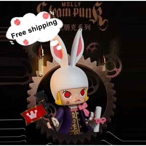 Original POP MART MOLLY Steampunk Series Blind Box Toys Doll Random One Cute Anime Figure Gift Free Shipping