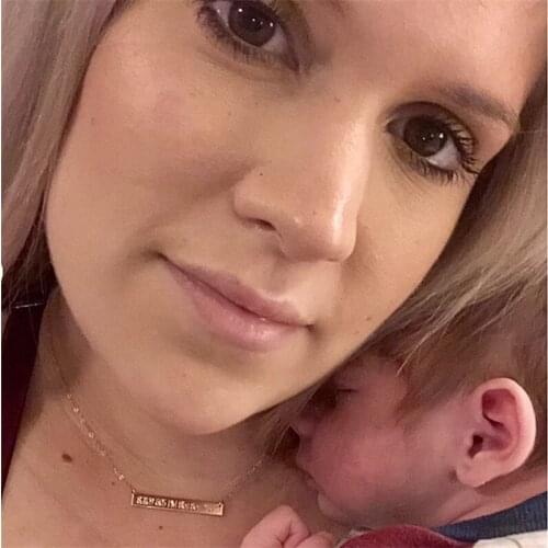 Custom Baby Births Necklace,Personalized Baby Birth Stats, Announcement,New Mom Necklace,Kids Name Necklace,auspicious gifts