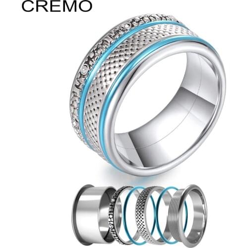 Koaem Original Stackable Rings Stainless Steel Wedding Band Ring Jewelry Brand Statement Handmade Layers Anillos