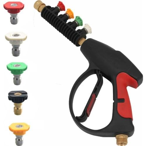 4500PSI Pivoting Coupler Wand Quick Connect + 5 Nozzle Tips High Pressure Washer Power Spray Kit
