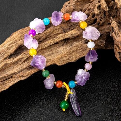 Adjustable Bracelets Natural Crystals Chakras Stone Bracelet Beads Chips Jewelry Bracelets For Girl Gifts