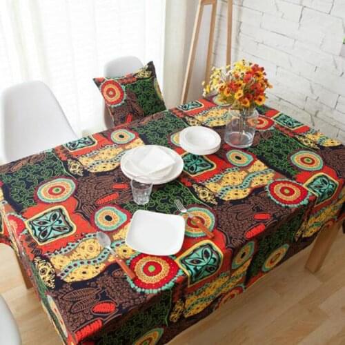 Bohemia Style Flax Tablecloth Tea Coffee Table Cover Dining Table Cloth Home Textile For Kitchen Tableware Home Decor