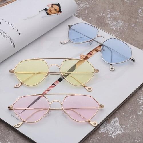 European American Fashion Men Women Metal Frame Sunglasses UV400 Protective Outdoor Travel Vintage Driving Eyewear Sunglasses