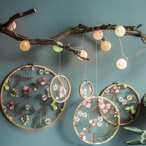 DIY Handmade Embroidery Starter Kit Chinese Antiquity Jewelry Display Stand Bamboo Net Yarn Wedding Ornaments Wall Hanging Decor