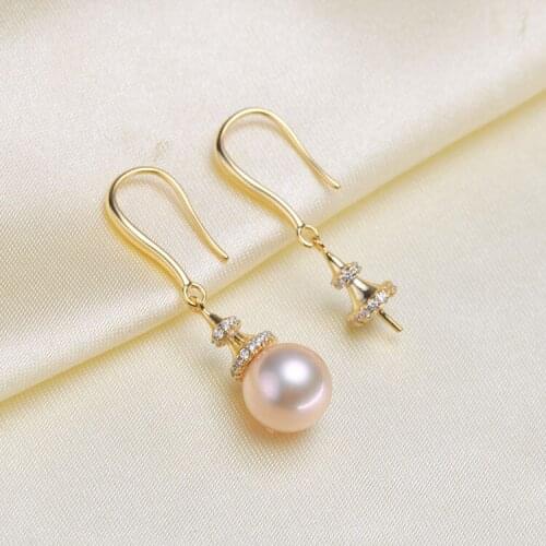 Party Gift DIY Earrings Mountings Accessories Findings Jewelry Settings Parts for Pearls Beads Stones Agate Coral Crystal