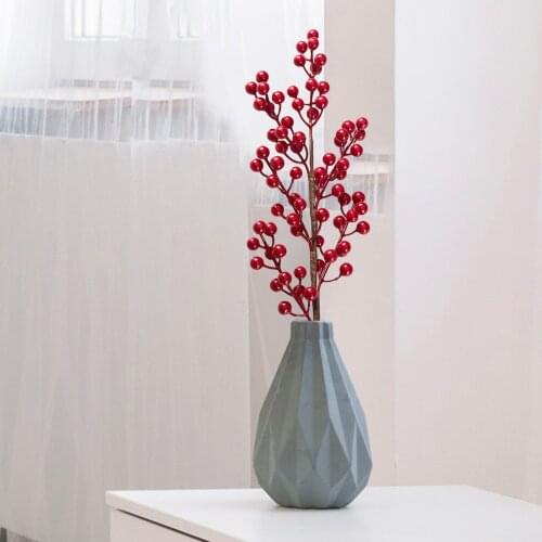 Berry Branch Handmade Flowers Diy Home Photo Props Emulation Good Quality Plastic Artificial Holly Fruit