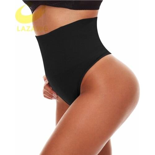 LAZAWG Women Waist Cincher Girdle Tummy Control Thong Panties Slimming Body Shaper Fajas Butt Lift Briefs Bodysuit Underwear